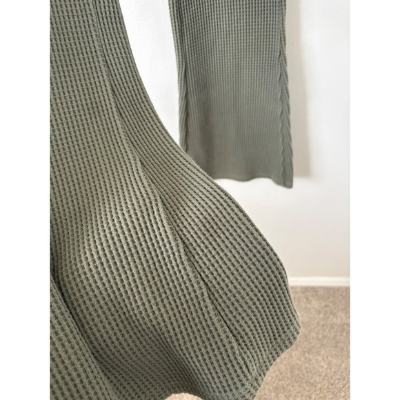 Womens Aerie Waffle Flare Pants – Green – Size Small - Picture 5 of 5